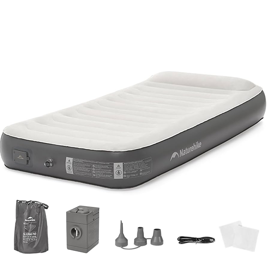 Amazon.co.jp: Naturehike エアーベッド シングル 電動ポンプ